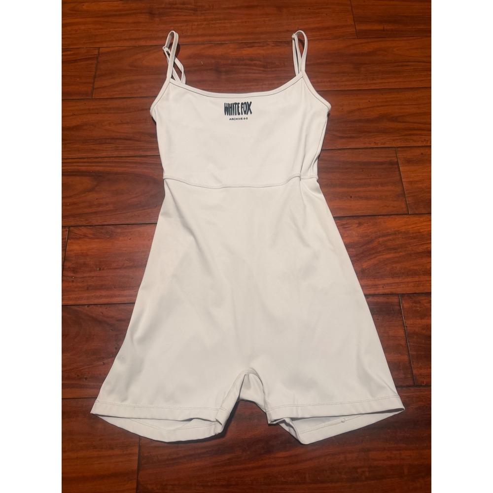 White Fox Archive 6.0 Romper XS Off White Spaghetti adjustable Strap Bodysuit - Picture 2 of 7